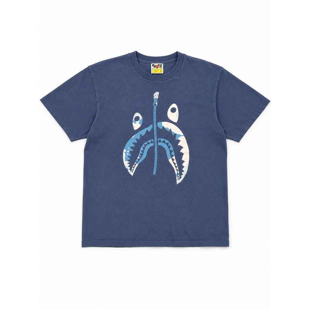 BAPE Ape Shark Mouth Tee Blue Hypebeast Skatewear Y2K L Graphic Japanese Urban - Picture 8 of 10